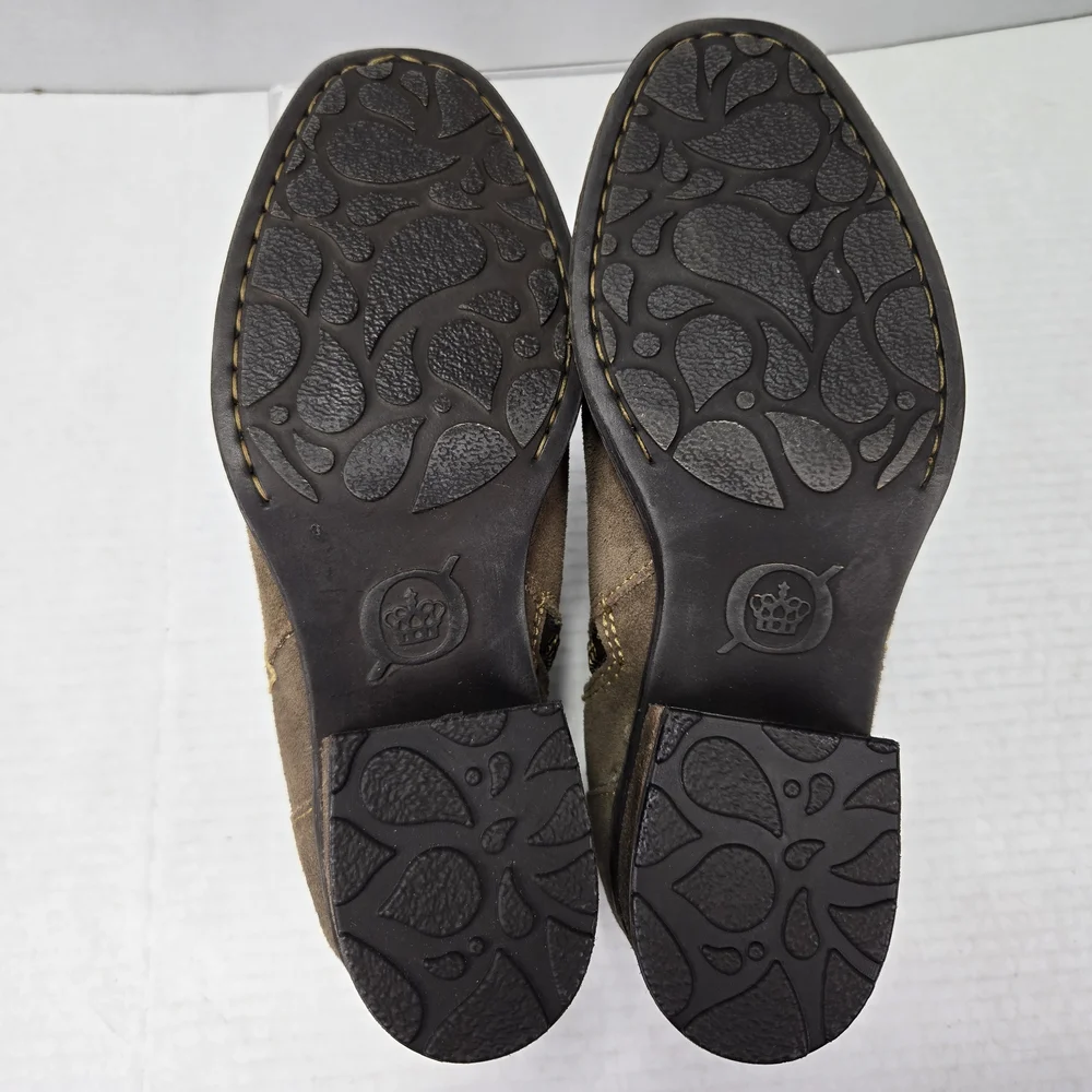 Born Malta II Zip-up Chelsea Taupe Distressed Taupe Ankle Booties Boots Size 6.5 - Picture 8 of 11